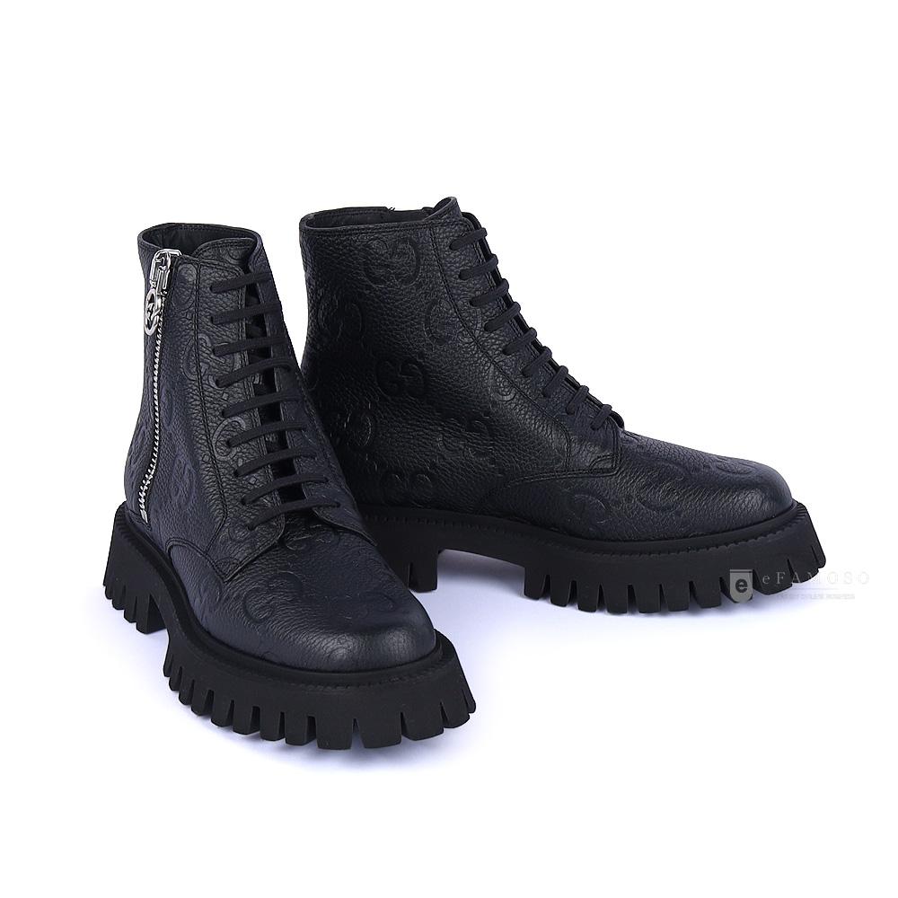 GUCCI Women’s Allover GG Ankle Boots Black