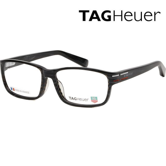 Tag Heuer Black Square Acetate Eyeglass Frame Unisex TH0535 003