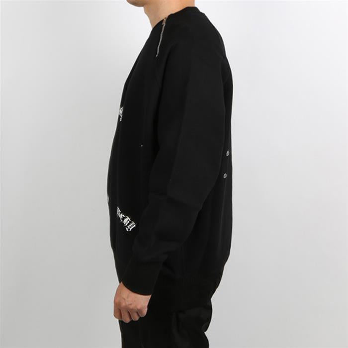 GIVENCHY Black Logo Print Zip Sweatshirt