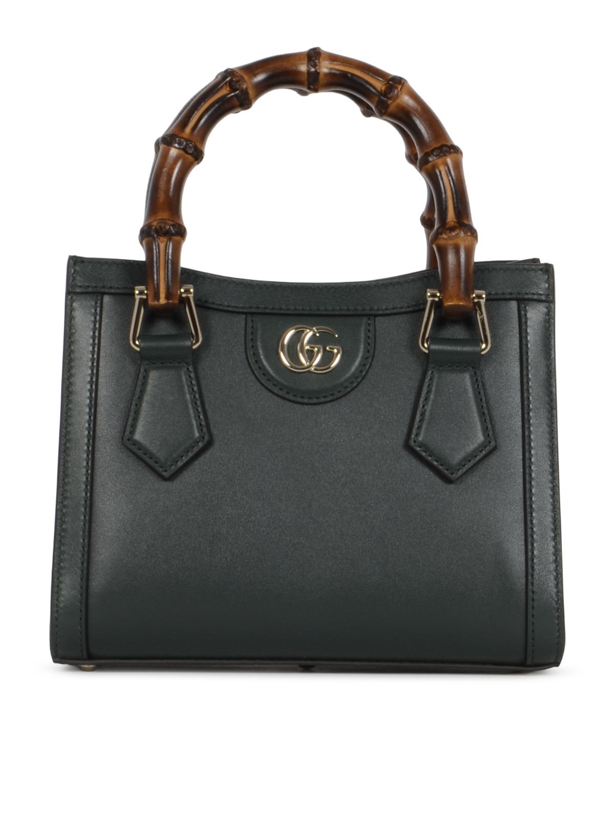 GUCCI Leather Tote Bag Brown