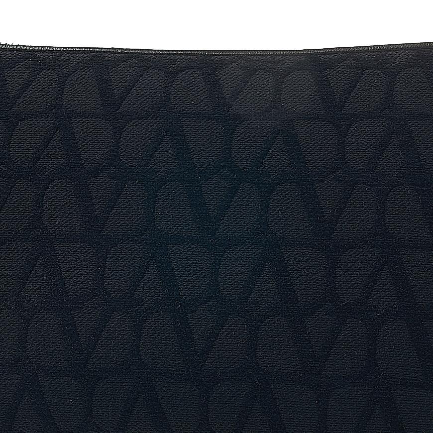 VALENTINO Iconography Leather Crossbody Shoulder Bag Black Unisex