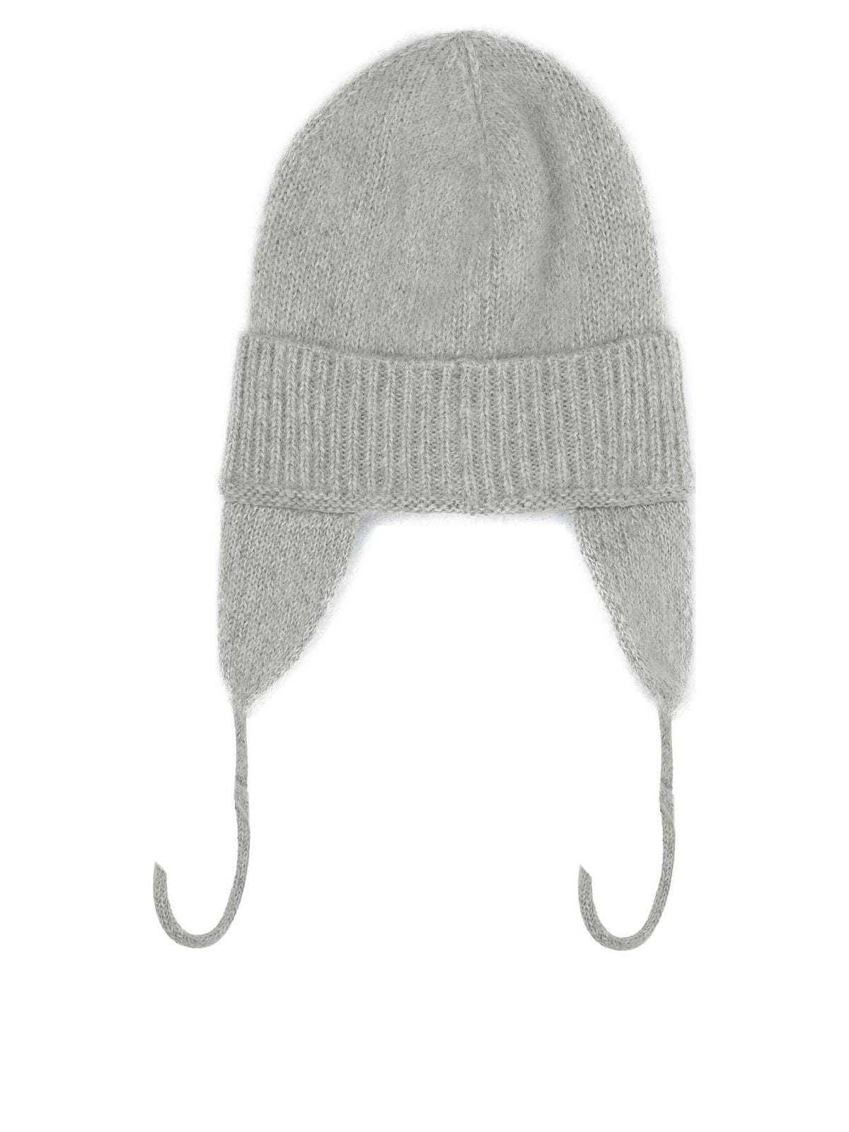 Miu Miu Black Wool Rib Knit Beanie