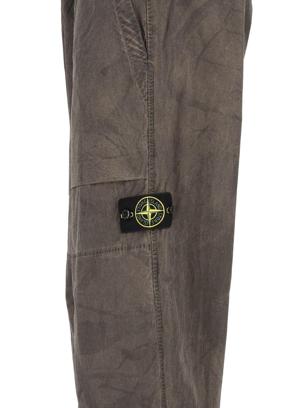 STONE ISLAND Olive Cotton Cargo Pants for Men