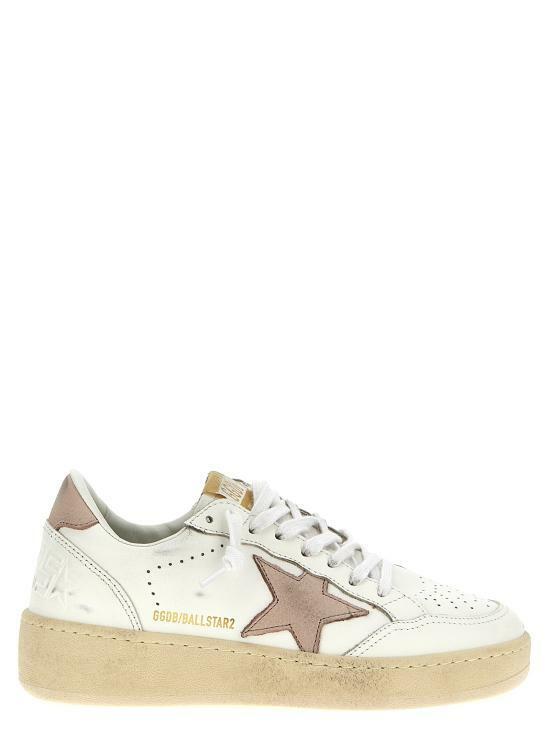 GOLDEN GOOSE Ball Star 2 Nubuck Star & Heel Low-Top Sneakers
