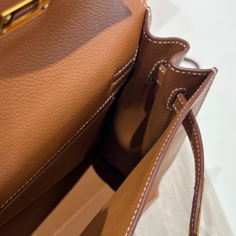 HERMES Kelly Dance Crossbody Bag Gold Color with Gold Hardware