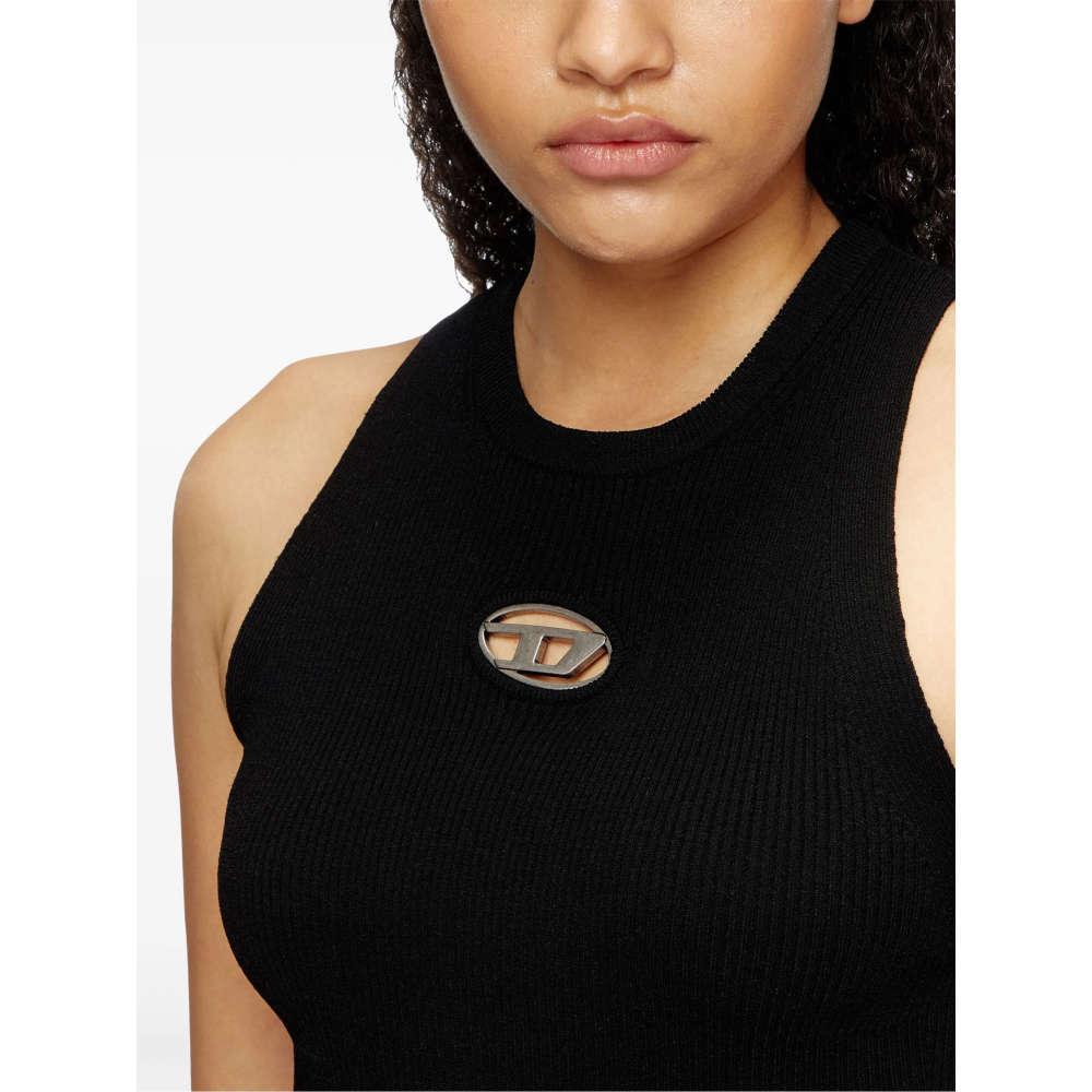 DIESEL Black Knit Top for Women A174500DLAX 9XX