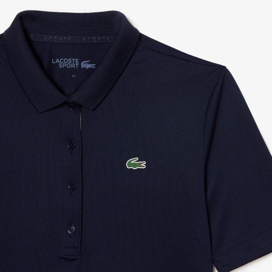 Lacoste Women’s Cotton Polo Shirt PF5179525 NAVY BLUE WHITE DOM