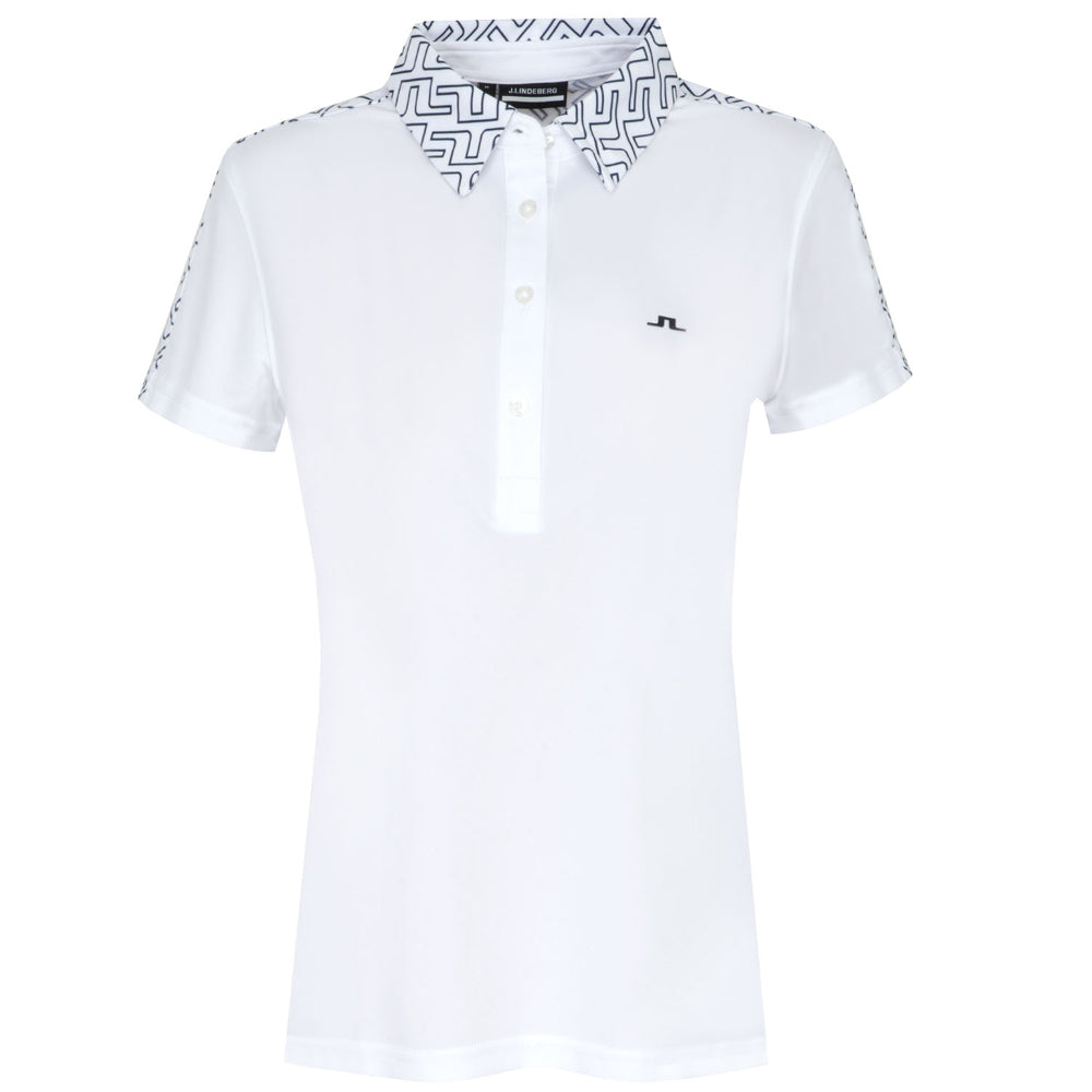 J LINDEBERG Back Logo Cara Polo T-Shirt White Women’s
