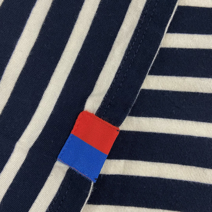 KULE Modern Long Stripe T-Shirt Navy/Cream
