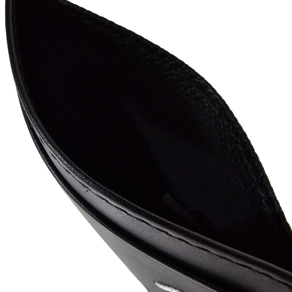 Maison Margiela Black Stitch Leather Card Holder Wallet Unisex