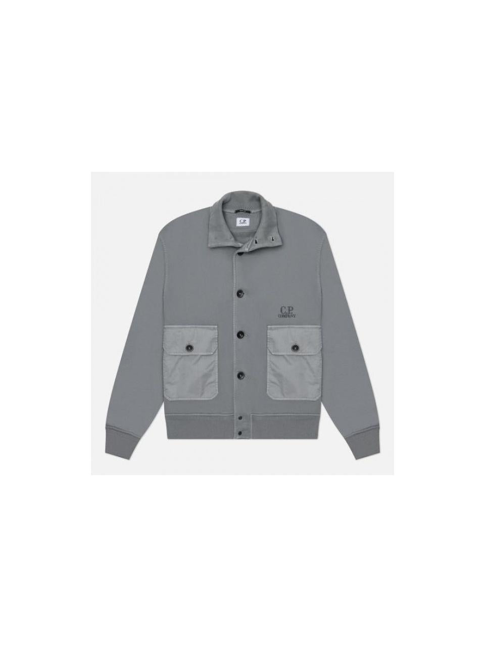 CP Company Cotton Diagonal Fleece Resist Dyed Bottom Jacket