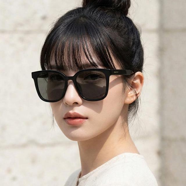 GUCCI Polarized Square Oversized Acetate Sunglasses Asian Fit GG1346SK 002