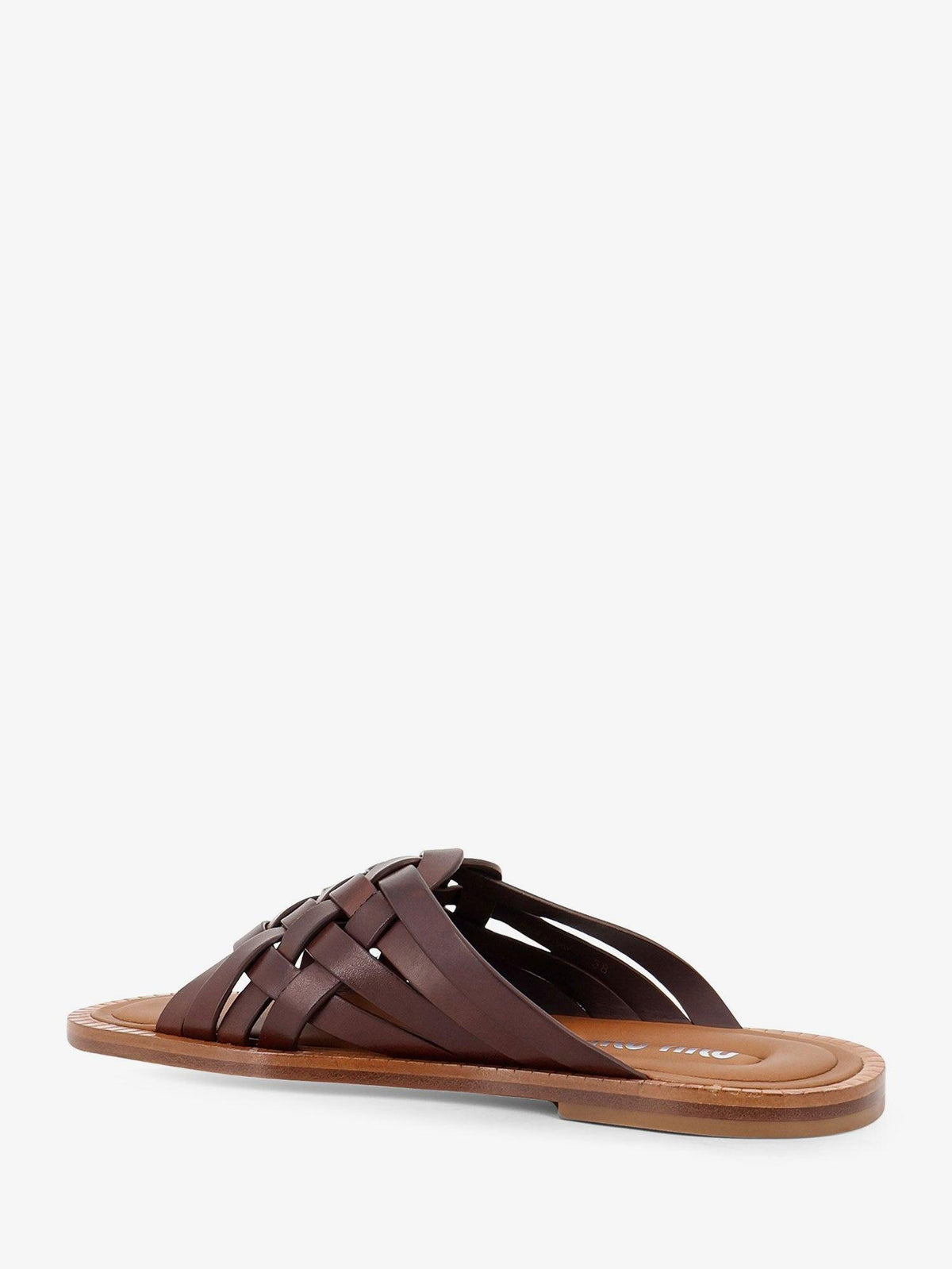 Miu Miu Leather Slide Sandals Black Women’s