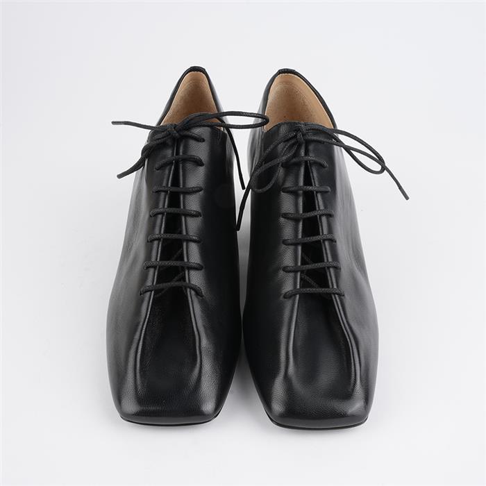 Lemaire Women’s Black Leather Lace-Up Derby Shoes