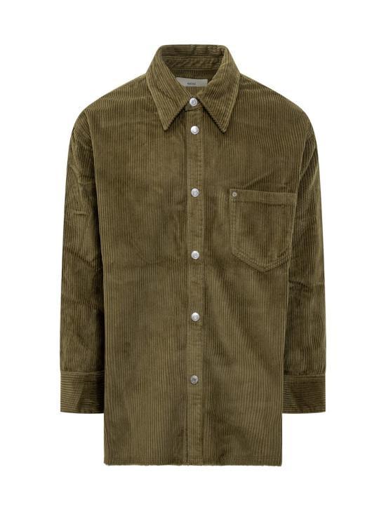 AMI Cotton Corduroy Side-Slit Overshirt USH793 CO0131 298