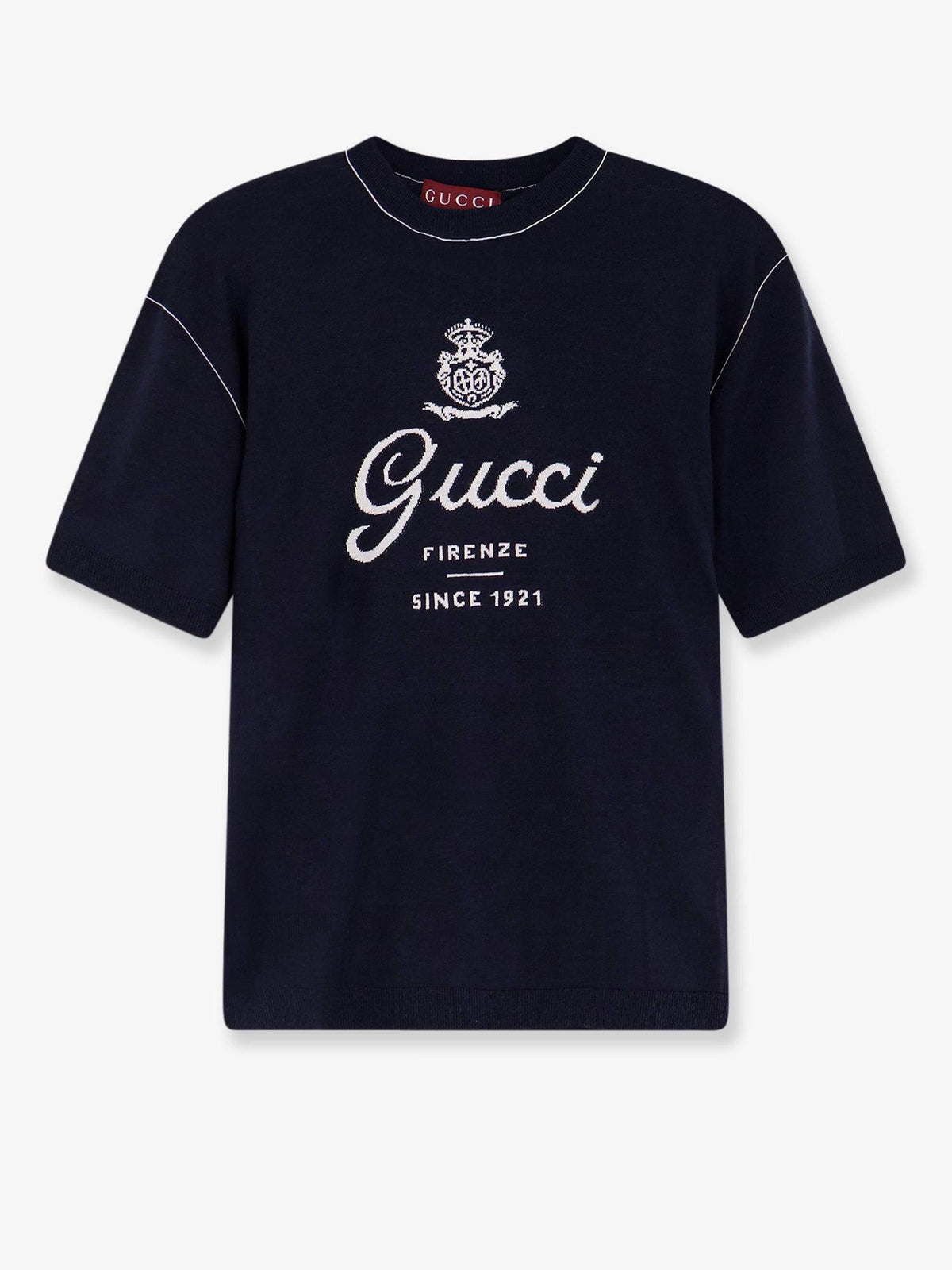 GUCCI Navy Knit T-Shirt for Men