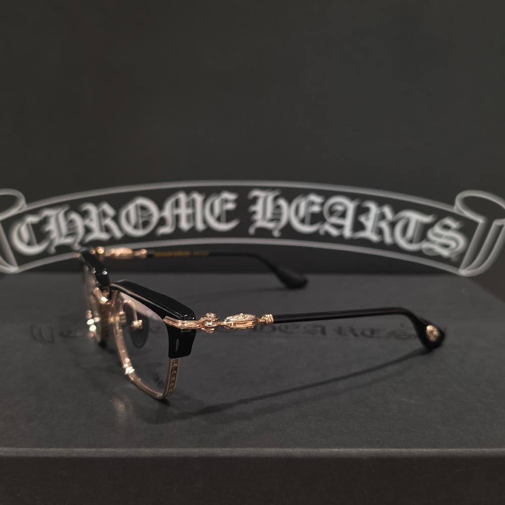 Chrome Hearts Black Gold Nippleopolis Unisex Eyeglasses
