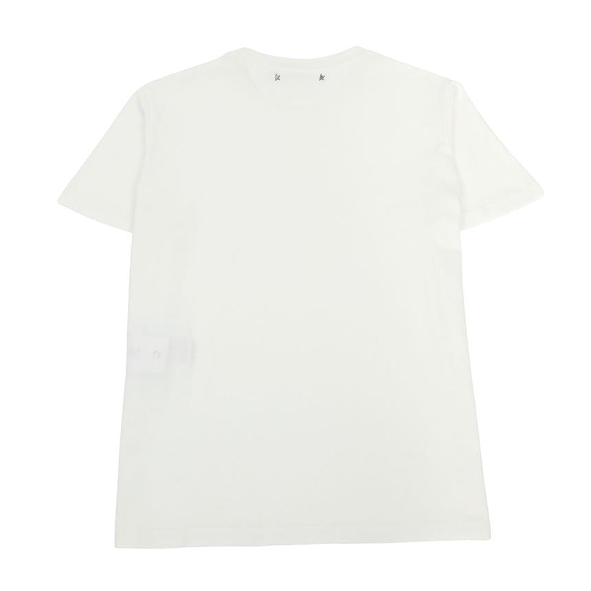 GOLDEN GOOSE Women’s Short Sleeve T-Shirt White Cotton Tee