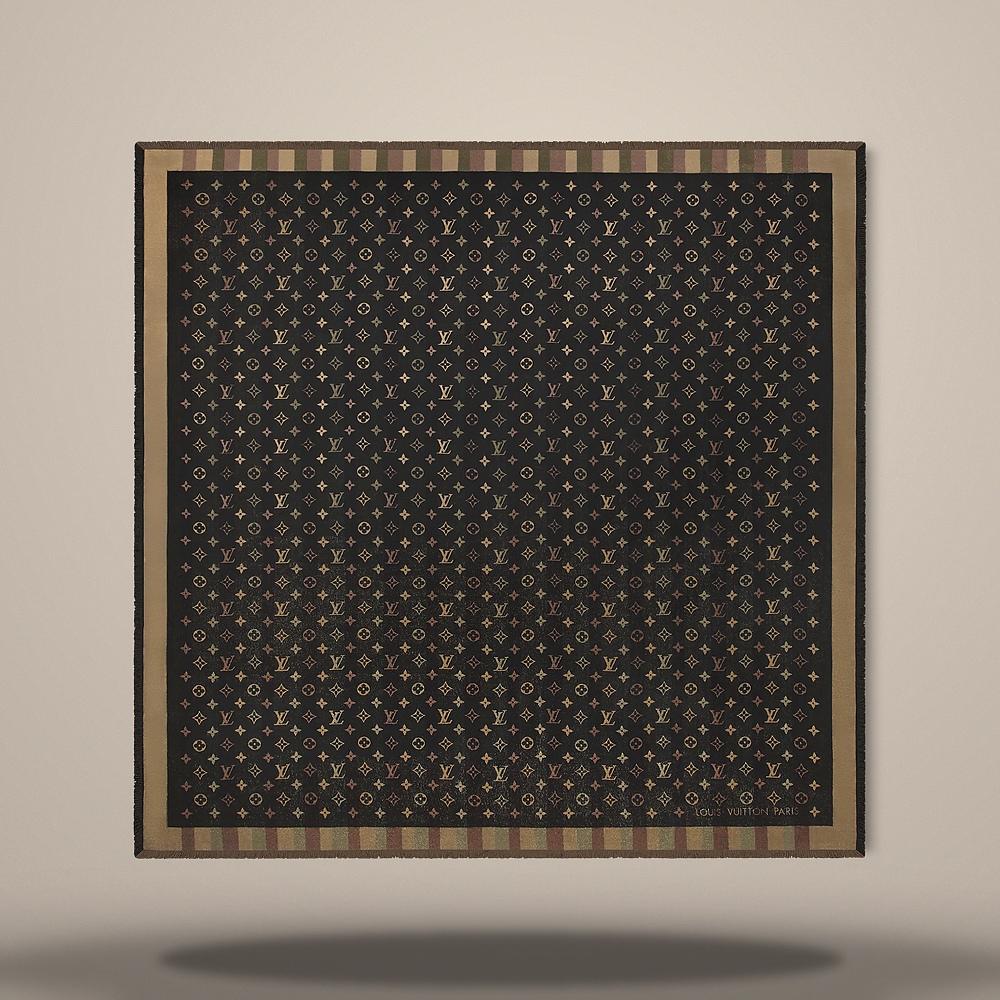 Louis Vuitton Monogram So Shine Silk Scarf, 56 x 56 inches