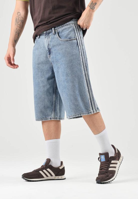 Adidas Men’s Short Pants Black Athletic Shorts KS4975 WORN BLUE DENIM DOM