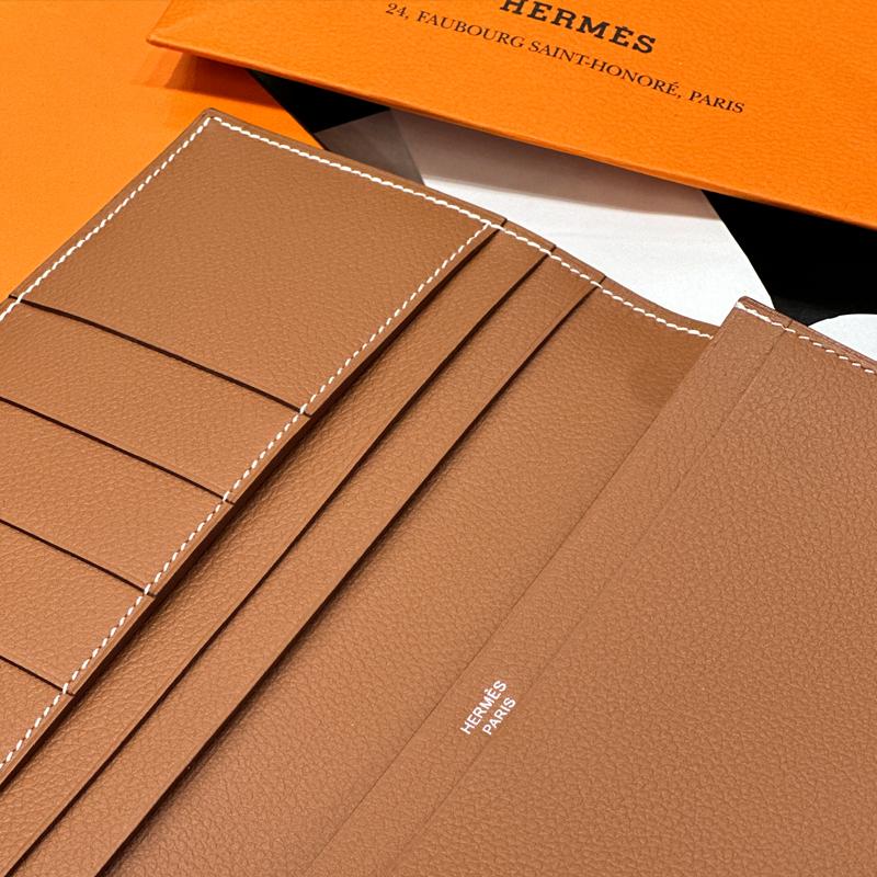 HERMES MC2 Fleming Wallet Epsom Calfskin Long Wallet Gold