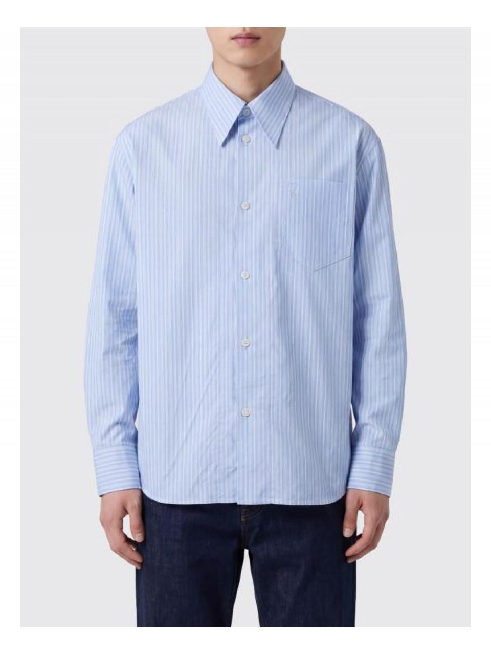 AMI Stripe Cotton Ami de Coeur Wide Shirt