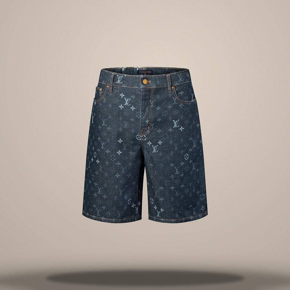 Louis Vuitton Women's Monogram Denim Regular Fit Shorts