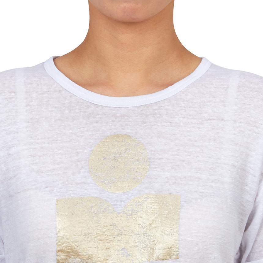 Isabel Marant Colby Women’s Short Sleeve T-Shirt TS0004FA A1N10E WHLG