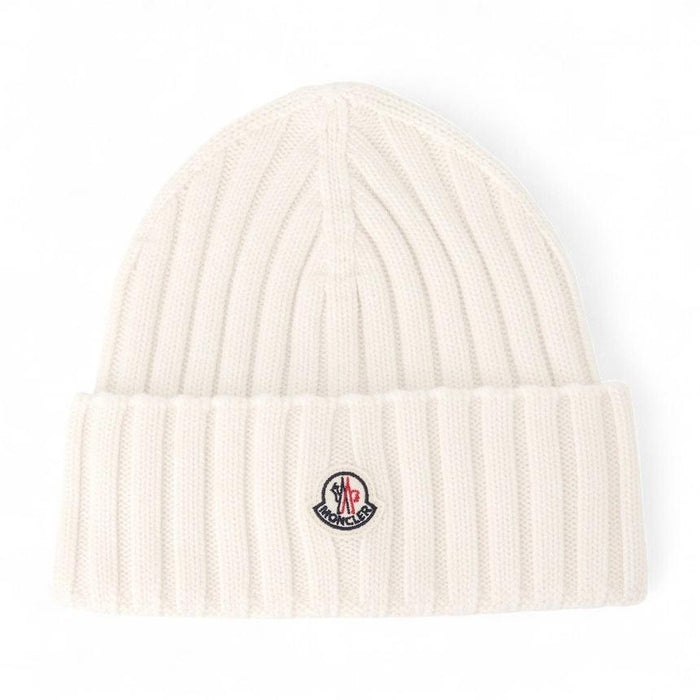 Moncler Women’s Knit Beanie Hat White