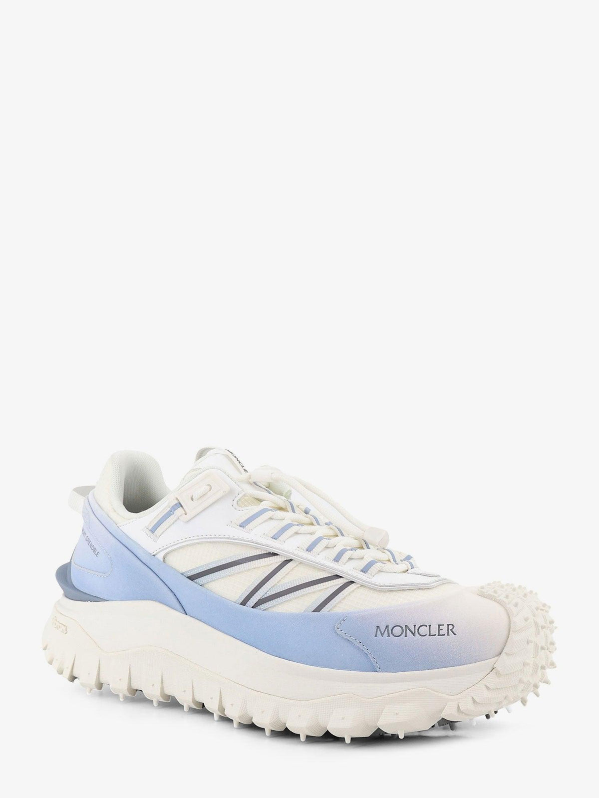 Moncler White Leather Low-Top Sneakers for Men