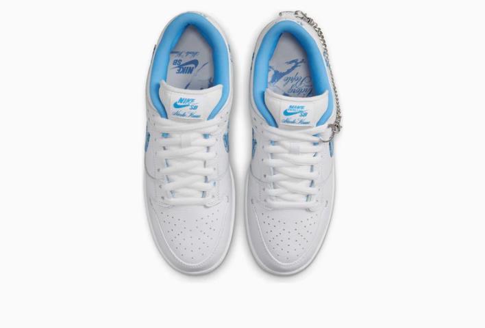 Nike x Nicole Hause SB Dunk Low Pro White Blue Low-Top Sneakers FZ8802 100