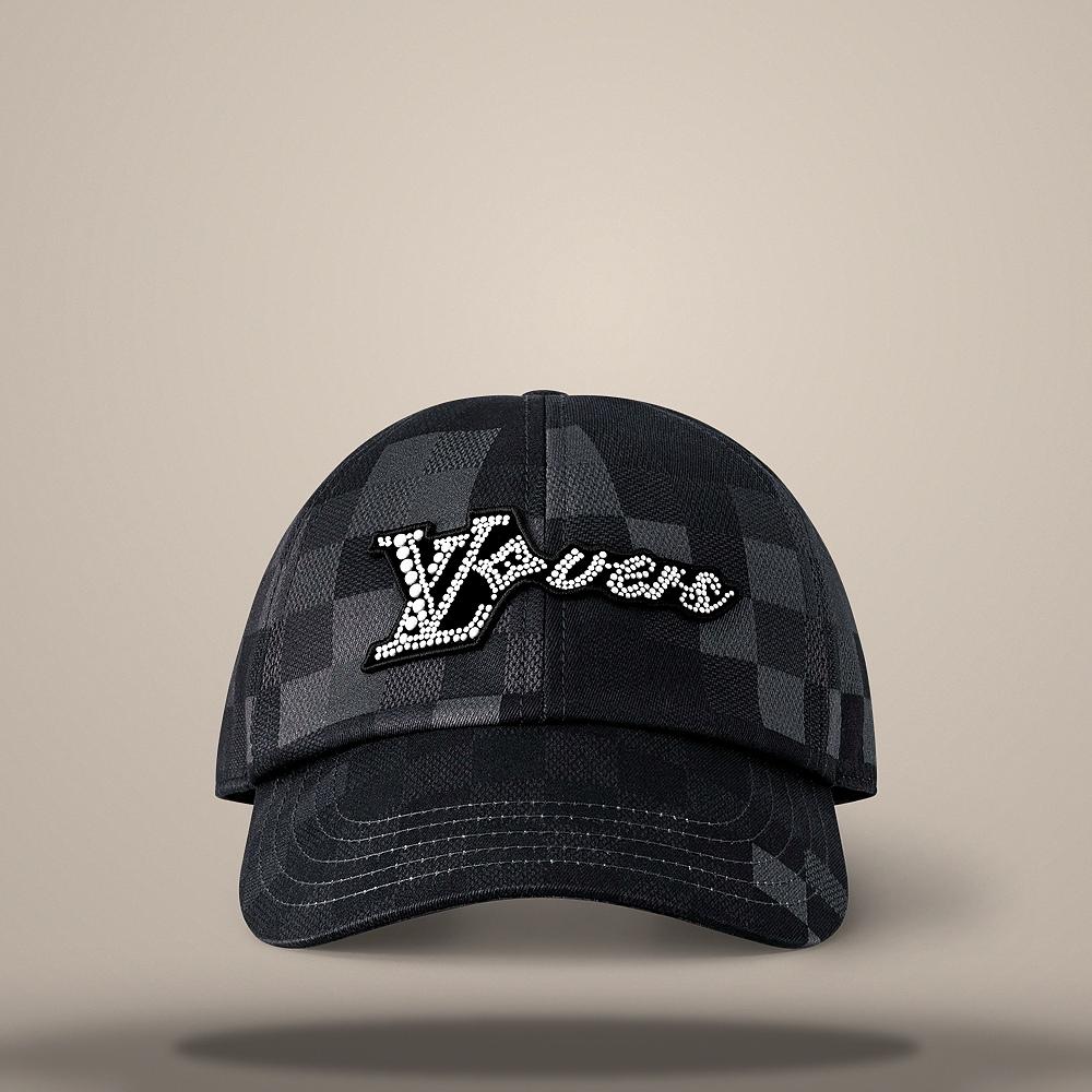 Louis Vuitton Black LV Lovers Damoflage Rubber Cap M5016
