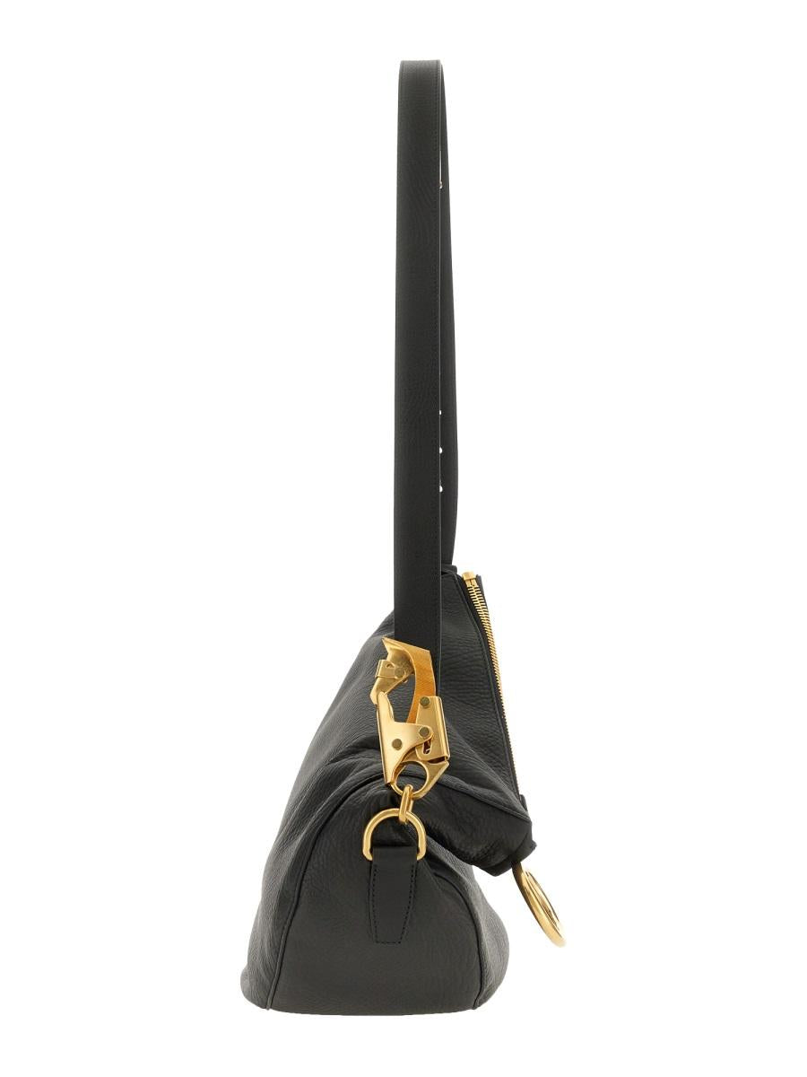 BURBERRY Black Leather Shoulder Bag