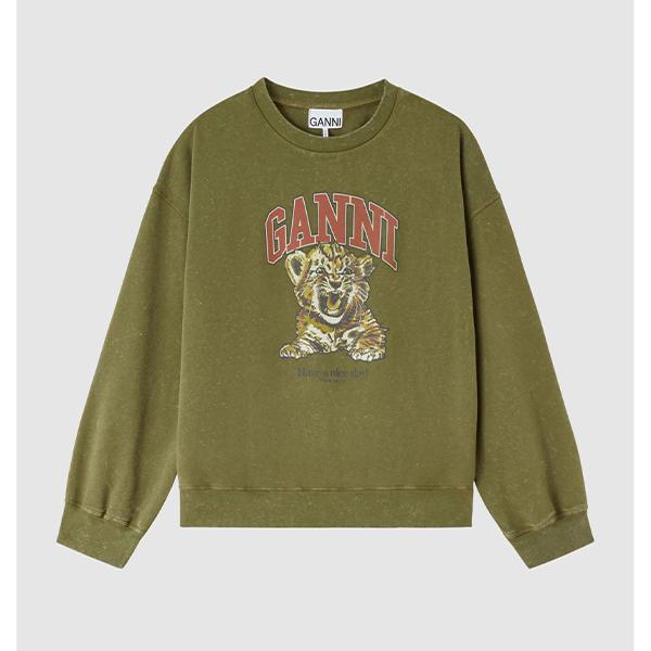 GANNI Tiger Crewneck Sweatshirt