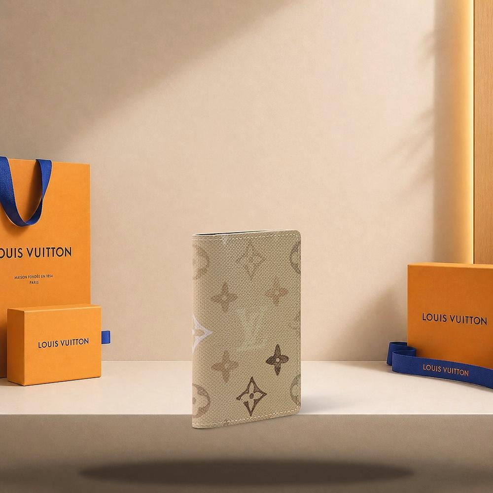 Louis Vuitton Pocket Organizer Sand Beige Wallet M29256