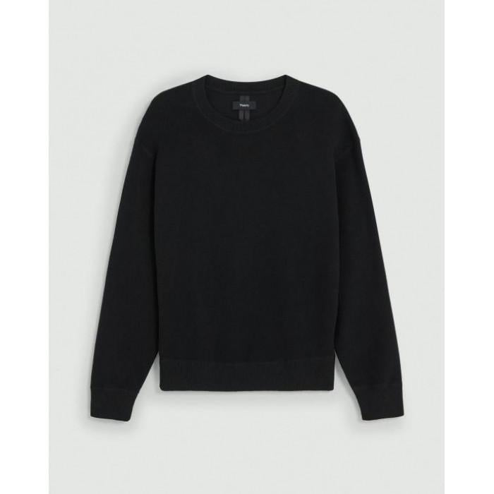 Theory Relaxed Crewneck Sweatshirt in Light Bilen P0186702 001