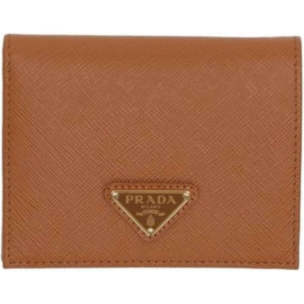 PRADA Saffiano Leather Camel Bifold Wallet 1MV204 QHH F03BH