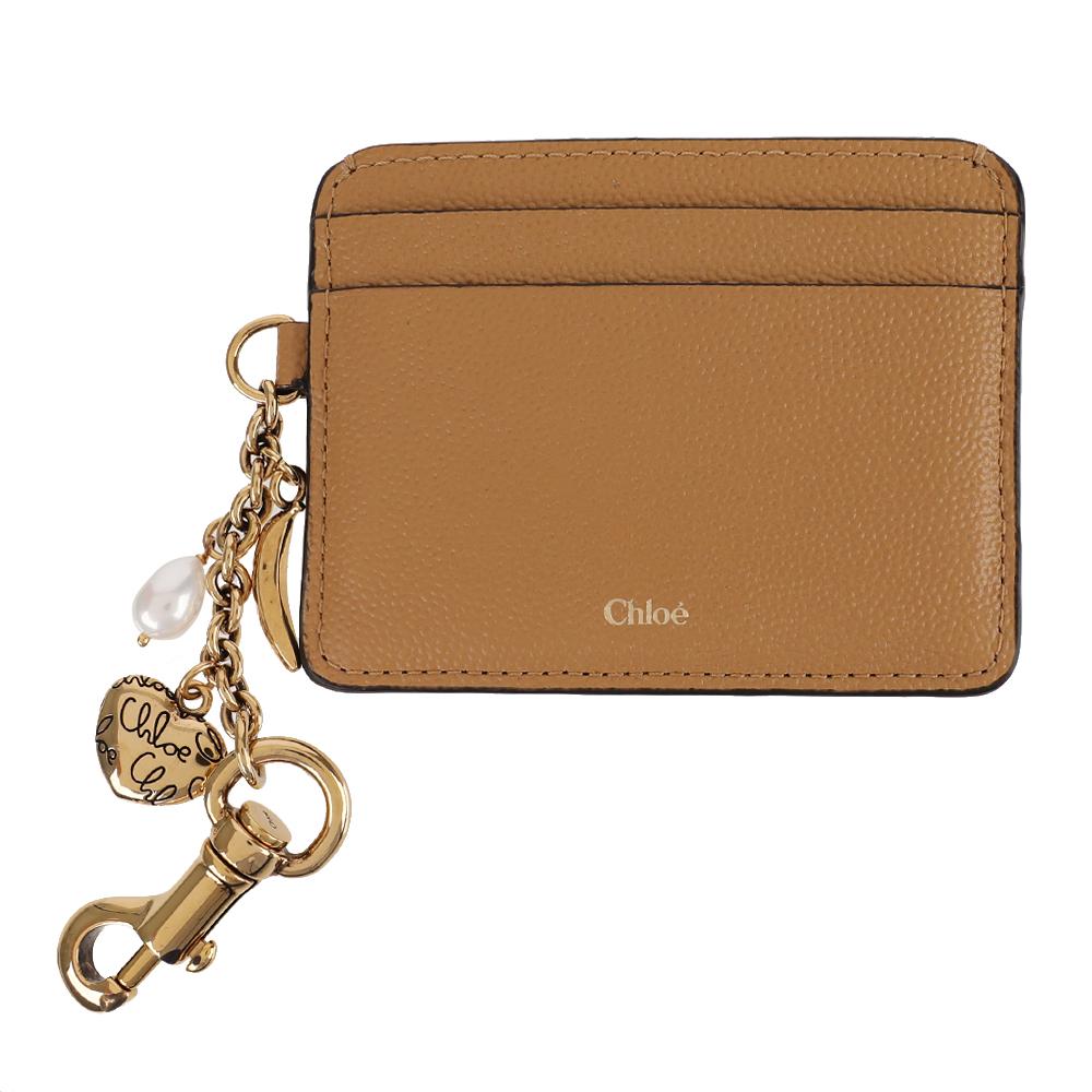 Chloe Grained Leather Charm Card Holder Wallet CH25AP977Q12 268