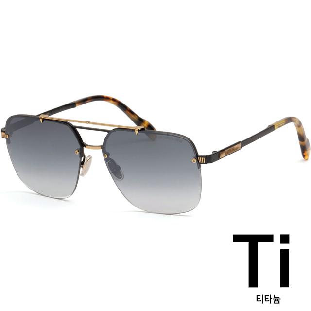 Cutler and Gross Titanium Aviator Rimless Oversized Sunglasses CGSN1373 001