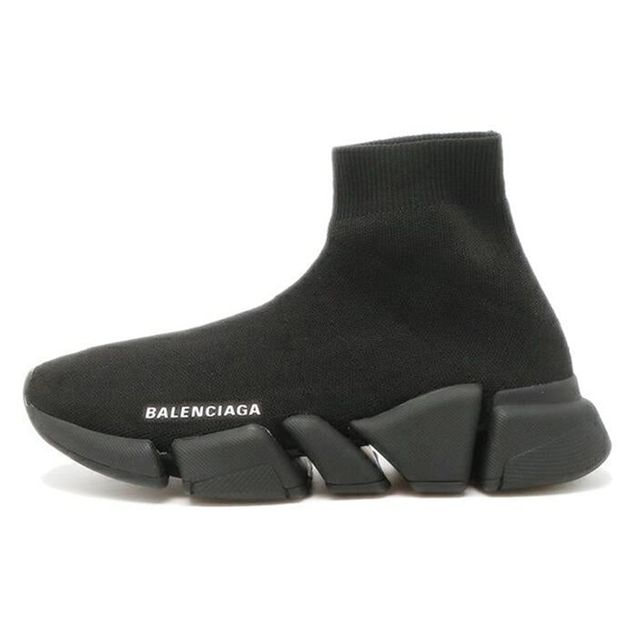 BALENCIAGA Speed 20 Knit Low-Top Sneakers Black/White