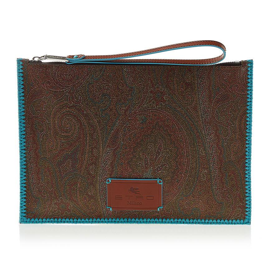 Etro Women’s Paisley Leather Clutch Bag