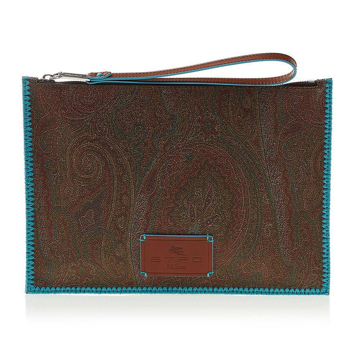 Etro Women’s Paisley Leather Clutch Bag
