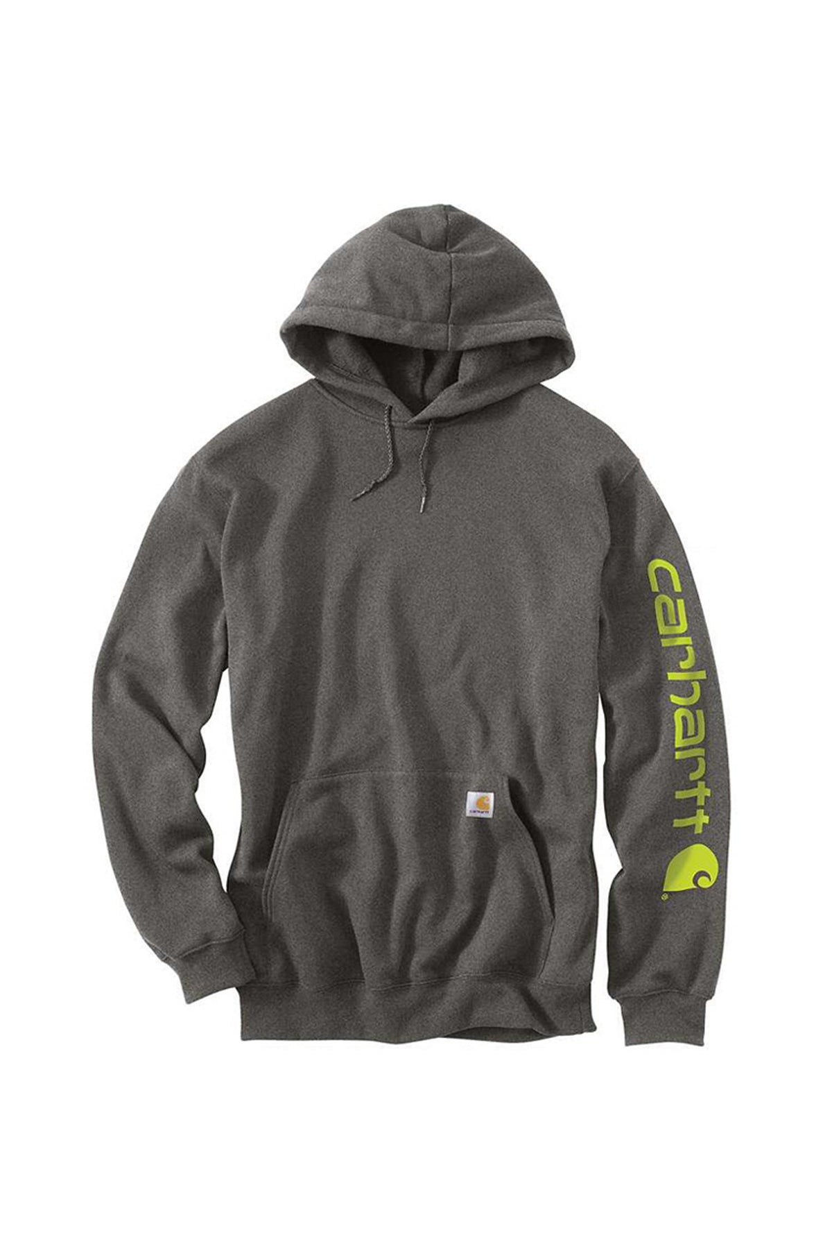Carhartt Midweight Logo Hoodie Carbon Heather K288 026