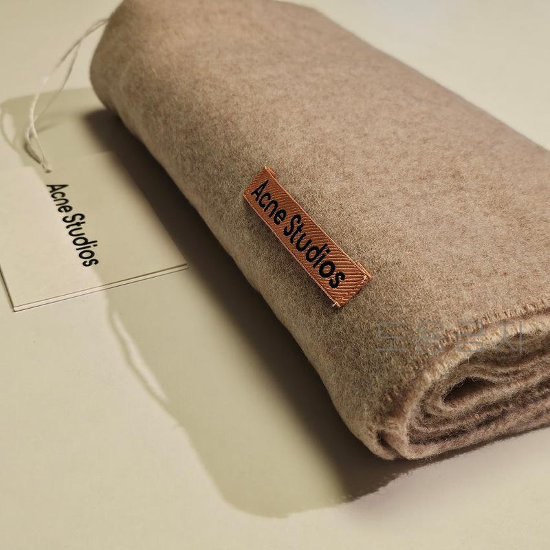 Acne Studios Skinny Oatmeal Wool Scarf