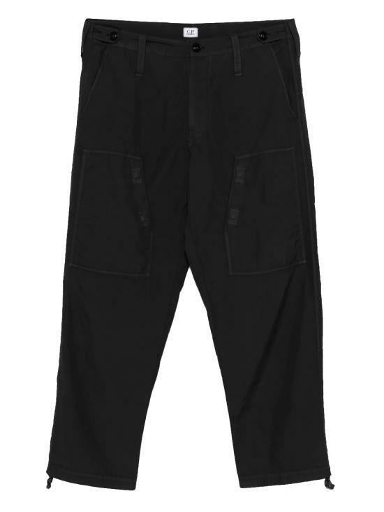 CP Company Black Nylon Flatt Side Pocket Classic Pants