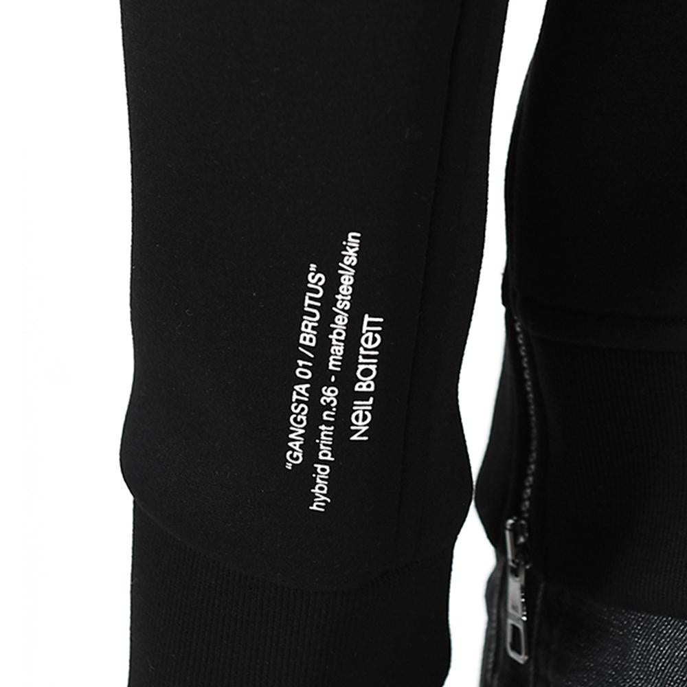Neil Barrett Gangster Brutus Neoprene Black Sweatshirt