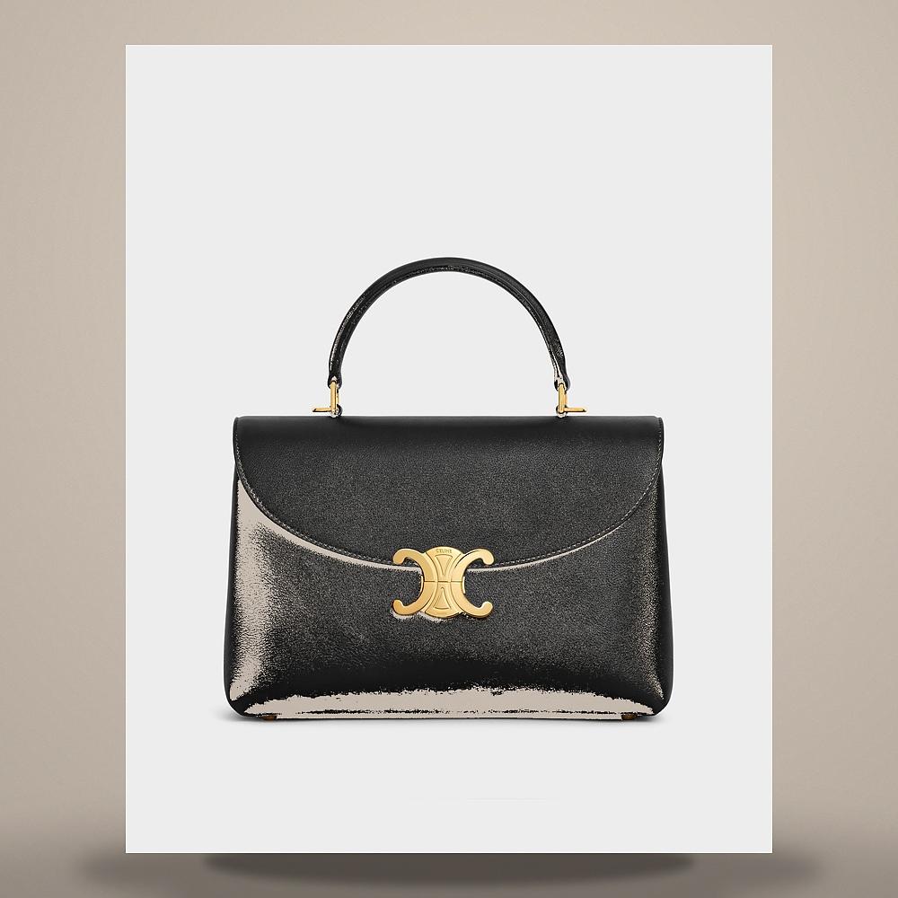 CELINE Medium Nino Bag Supple Grained Calfskin Black Crossbody
