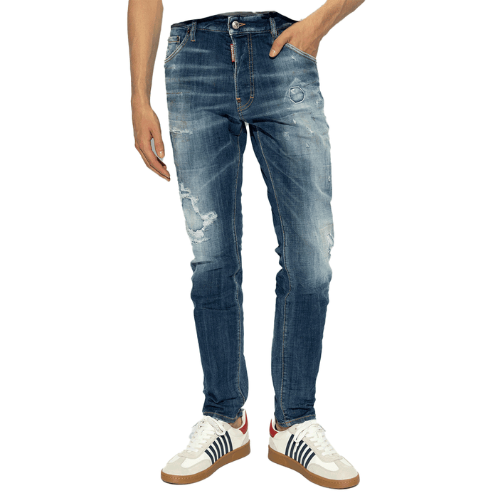 Dsquared2 Distressed Cool Guy Men’s Blue Denim Jeans