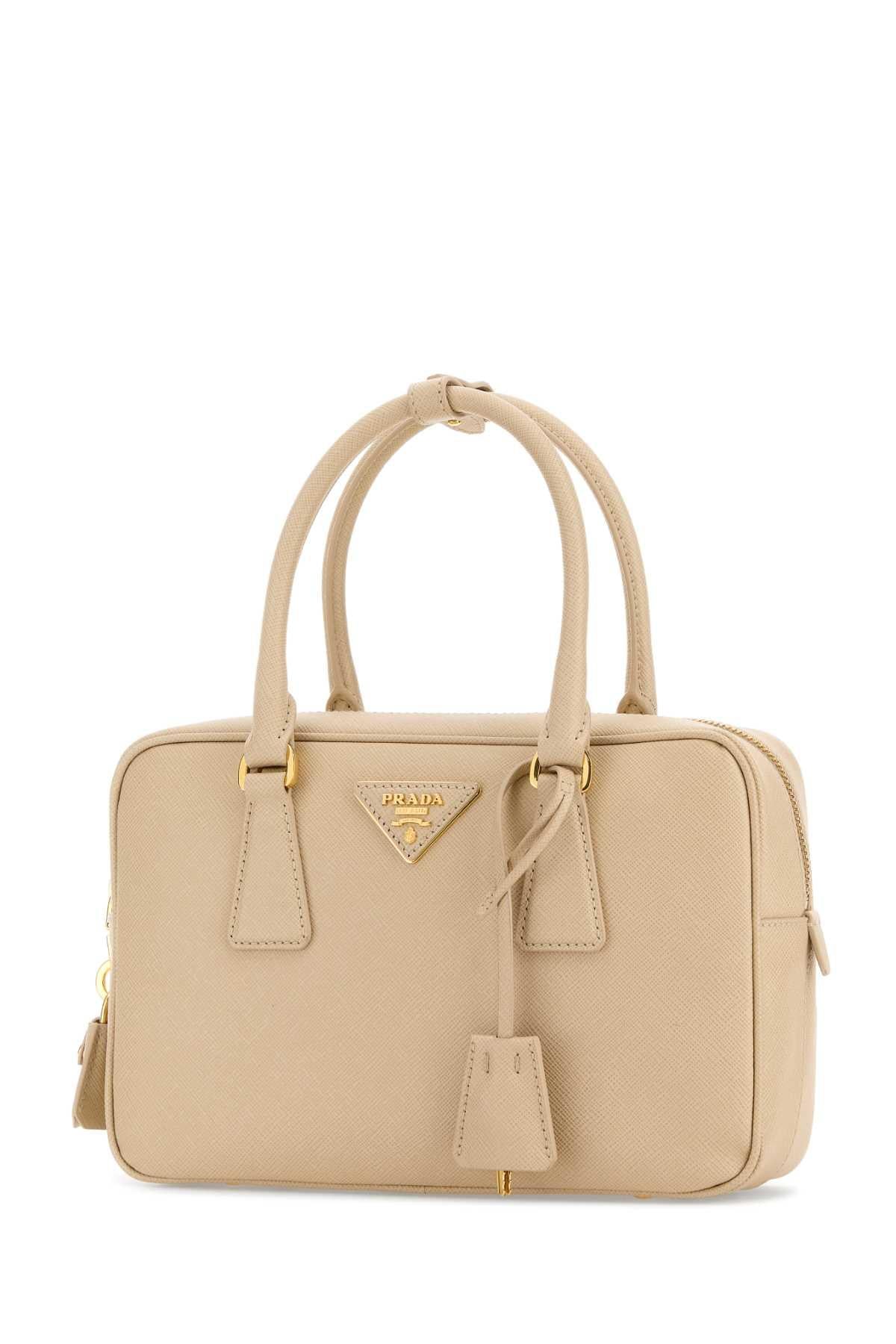 PRADA Leather Tote Bag Brown