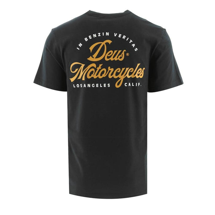 Deus Ex Machina Motorcycle Back Logo T-Shirt Men’s White Cotton DMS241663D BLACK